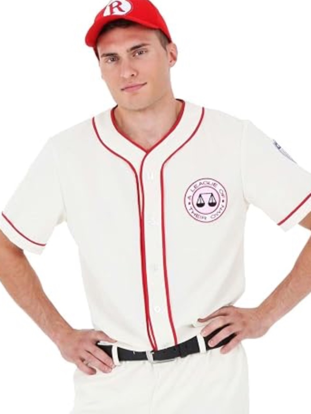 Mens A League of Their Own Coach Jimmy Dugan Baseball Uniform Costume L/XL